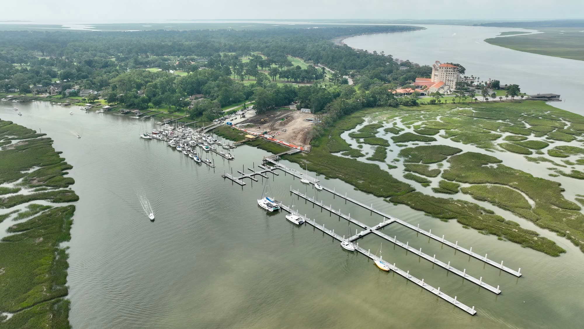 Alchemy Development project, mixed-use marina under construction, Wilmington Island, GA